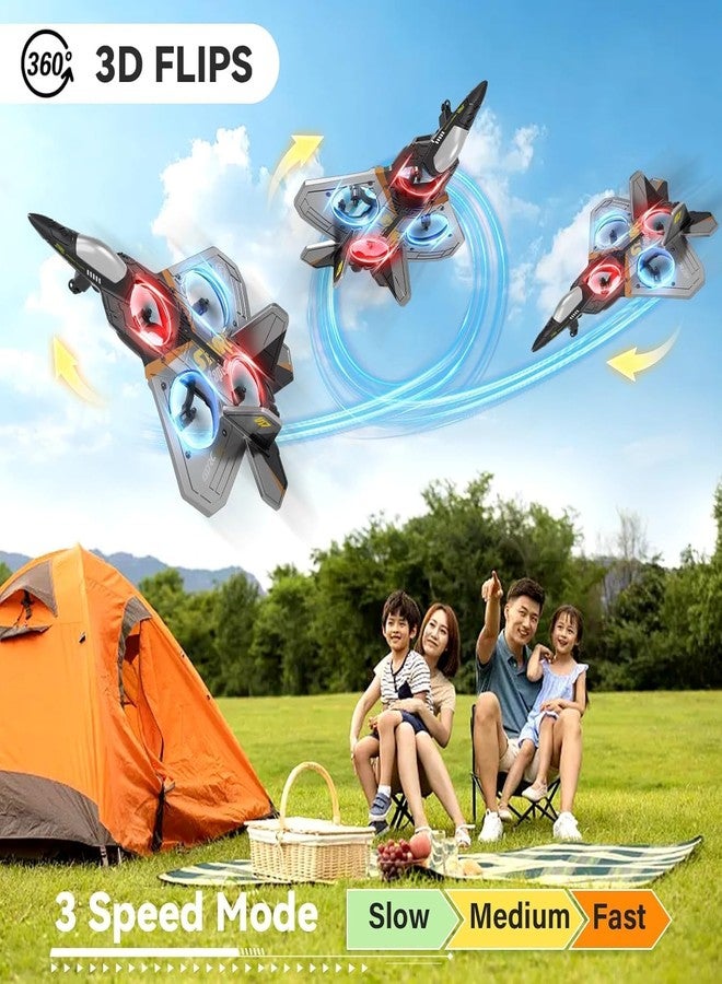 Magicwand 4 Rotor EPP Foam Jet Fighter Stunt RC Airplane with Automatic Balance System, for Beginners Aircraft Fighter with LED Lights【Random Color】【Pack of 1 RC Plane】 - Image 5